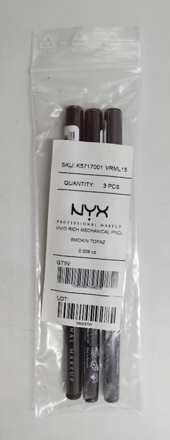LOT OF 3!!! NYX Vivid Rich Mechanical Eye Pencil - 15 Smokin Topaz - 0.05oz