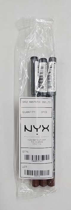 LOT OF 3!!! NYX Suede Matte Velvet Smooth Vegan Lip Liner - The OG Brew 0.035oz