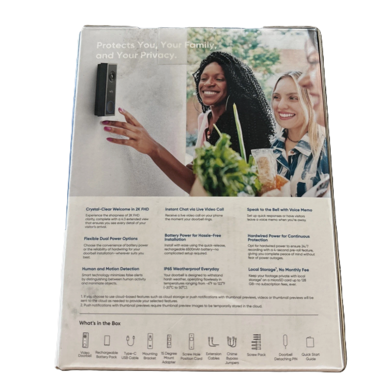 eufy Security Video Doorbell Camera C31 - NEW, SEALED
