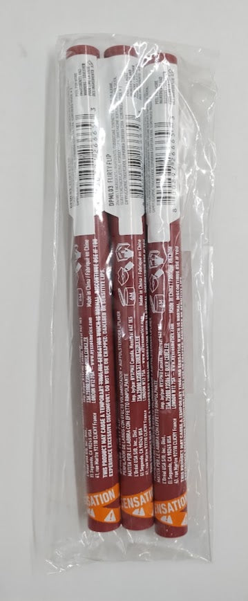 LOT OF 3!!! NYX Duck Plump Plumping Lip Liner - Flirty Flip - 0.01oz