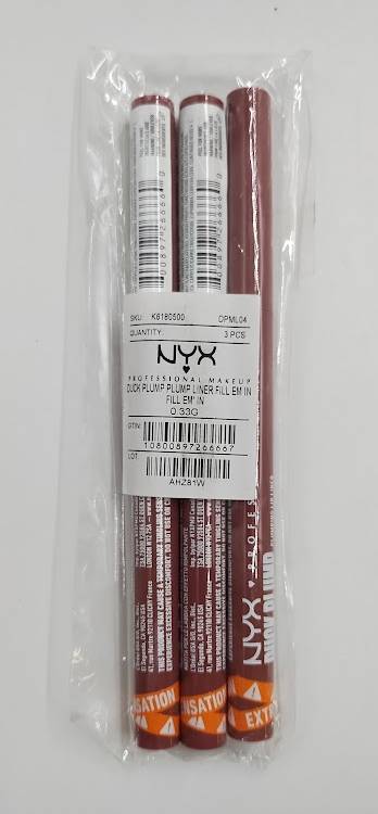 LOT OF 3!!! NYX Duck Plump Plumping Lip Liner - Fill Em' In - 0.01oz