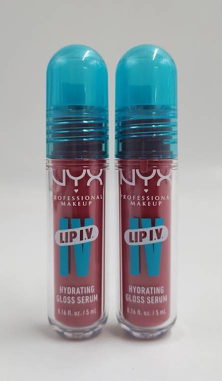 LOT OF 2!!! NYX Lip IV Hydrating Lip Gloss Stain - Bubble Gum Burst - 0.16 fl oz