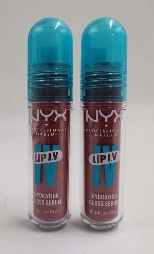 LOT OF 2!!! NYX Lip IV Hydrating Lip Gloss Stain - Drippin in Rose - 0.16 fl oz