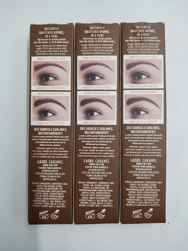 LOT OF 3!!! NYX Lift N Snatch! Brow Tint Pen - Caramel - 0.03 fl oz