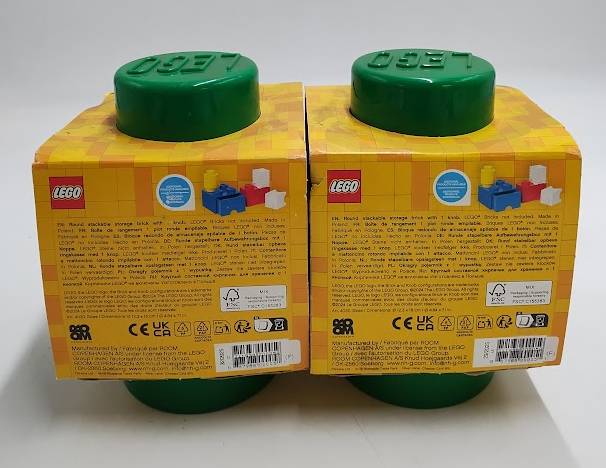 LOT OF 2!! LEGO Brick 1 Round - Dark Green (LOCAL PICKUP ONLY)