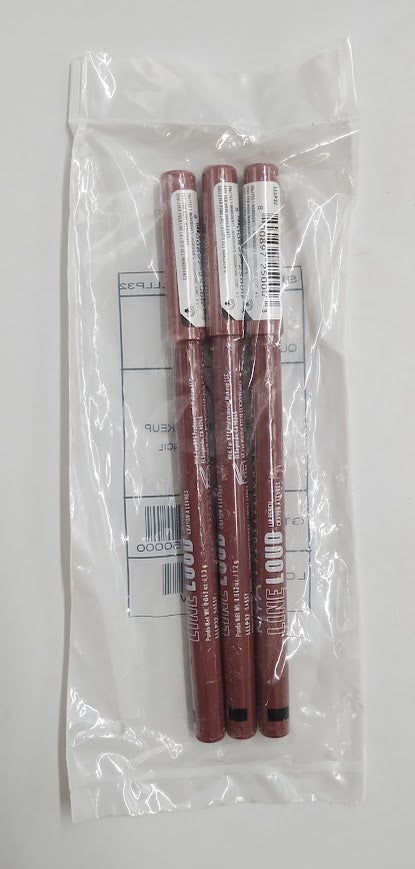 LOT OF 3!!! NYX Line Loud Vegan Longwear Lip Liner - Sassy - 0.04oz