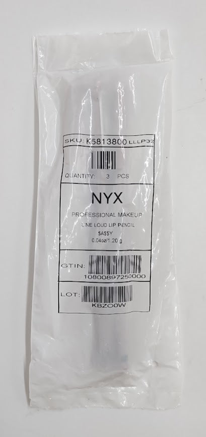 LOT OF 3!!! NYX Line Loud Vegan Longwear Lip Liner - Sassy - 0.04oz