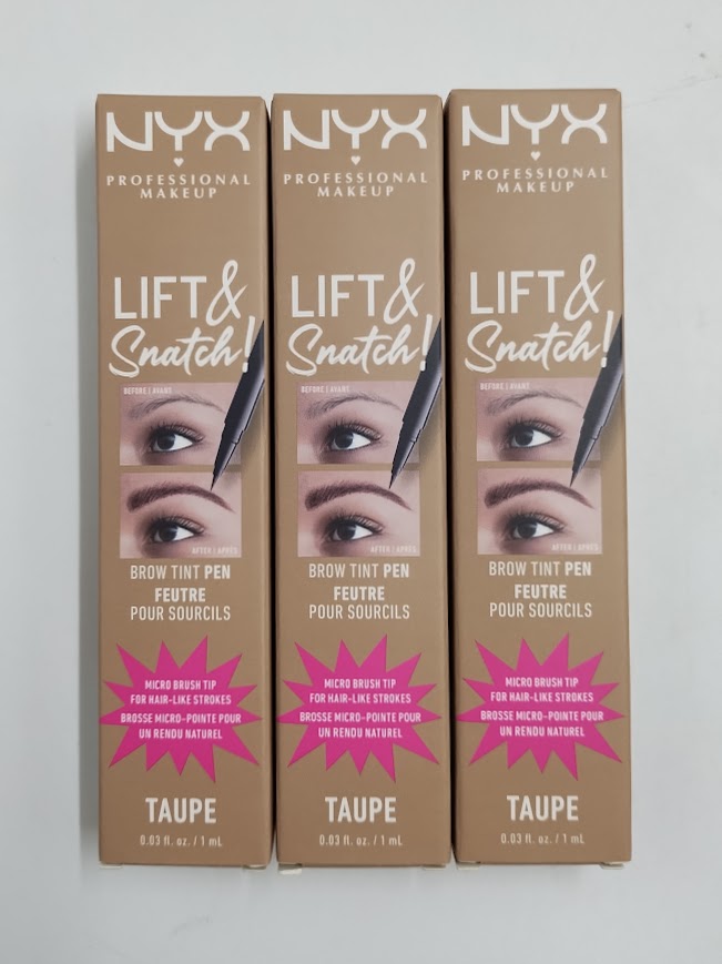 LOT OF 3!!! NYX Lift N Snatch! Brow Tint Pen - Taupe - 0.03 fl oz
