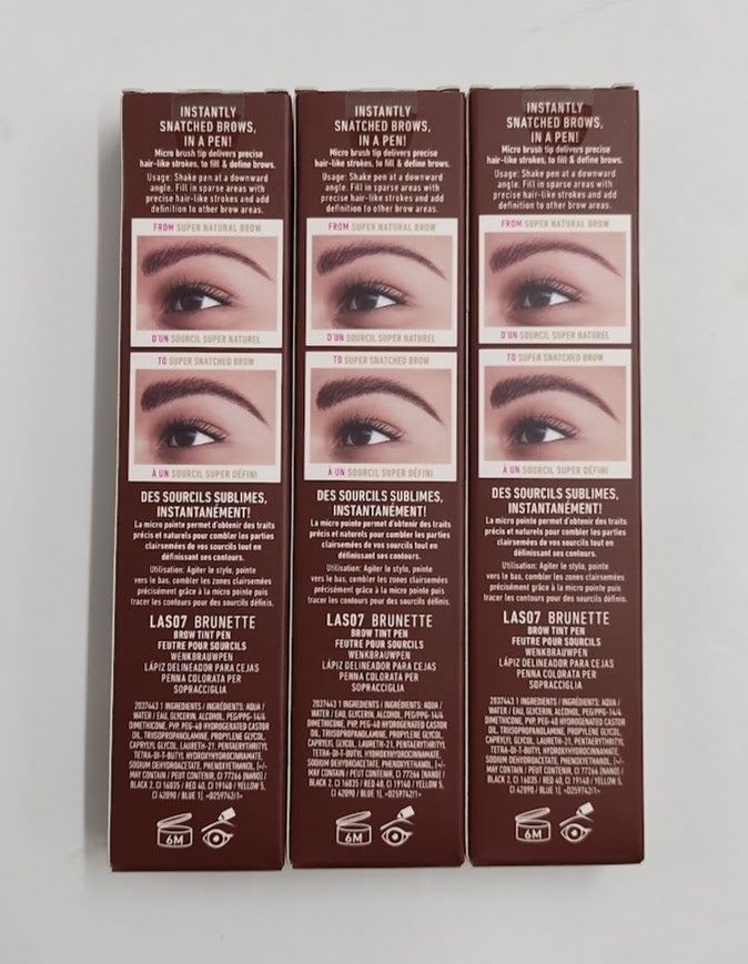 LOT OF 3!!! NYX Lift N Snatch! Brow Tint Pen - Brunette - 0.03 fl oz