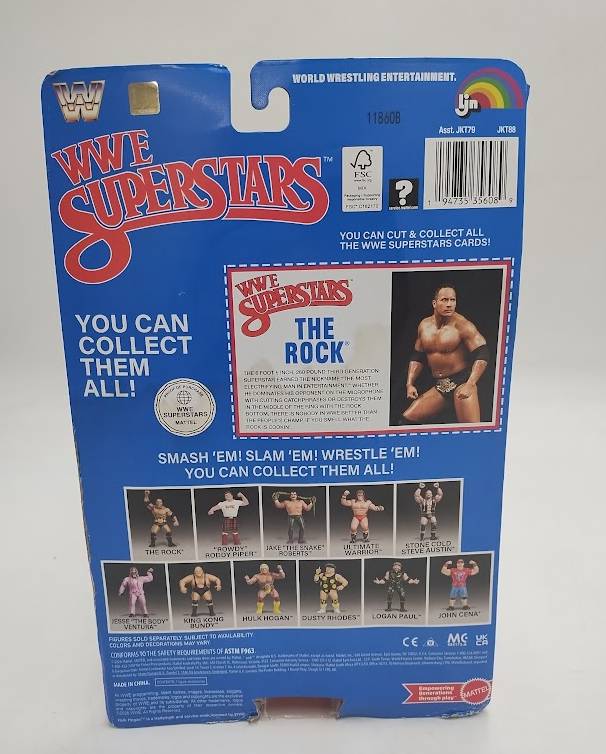 LJN WWE Superstars The Rock Action Figure, 1980s Retro Collectible SEE DETAILS