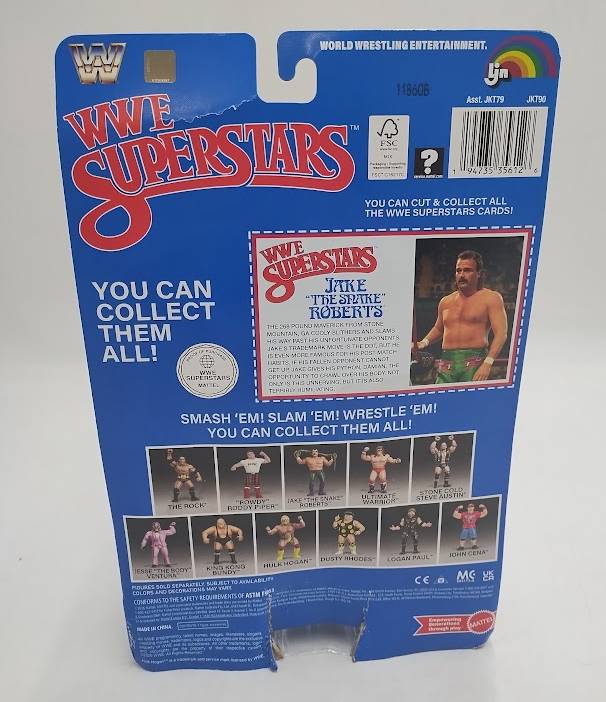 LJN WWE Superstars Jake "The Snake" Roberts Action Figure, 1980s SEE DETAILS