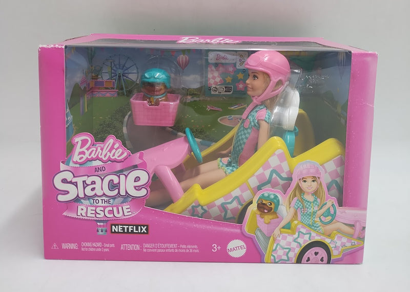 Barbie Stacie Racer Doll with Go-Kart Toy Car, Dog SEE DETAILS