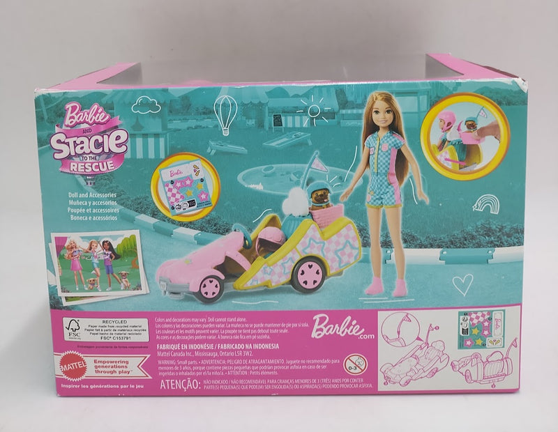 Barbie Stacie Racer Doll with Go-Kart Toy Car, Dog SEE DETAILS