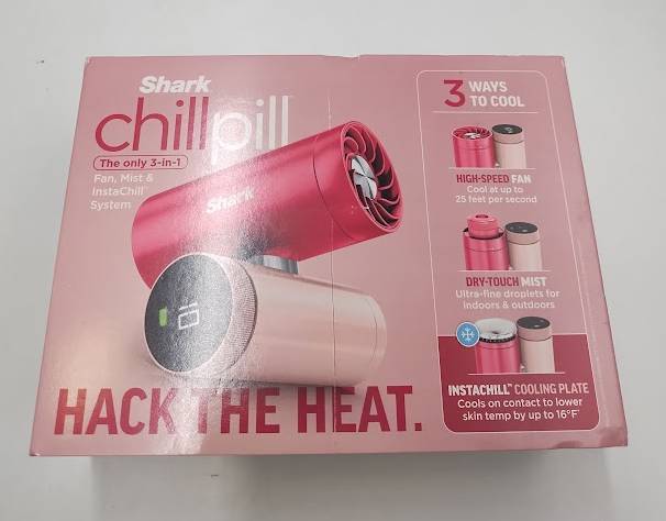 Shark ChillPill Portable Fan Misting and Icy Cooling Plate Dragon Fruit