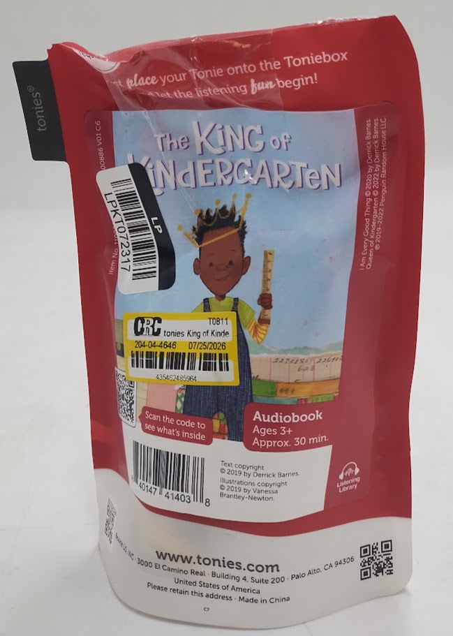 tonies King of Kindergarten Tonie Figurine: Electronic Storybook SEE DETAILS *ADD 3 TO YOUR CART & 1 IS FREE!*