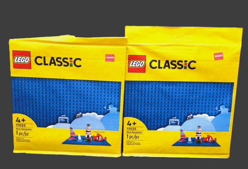 2 PACK!!!! LEGO Classic Blue Baseplate 11025 Building Kit *NEW & SEALED*