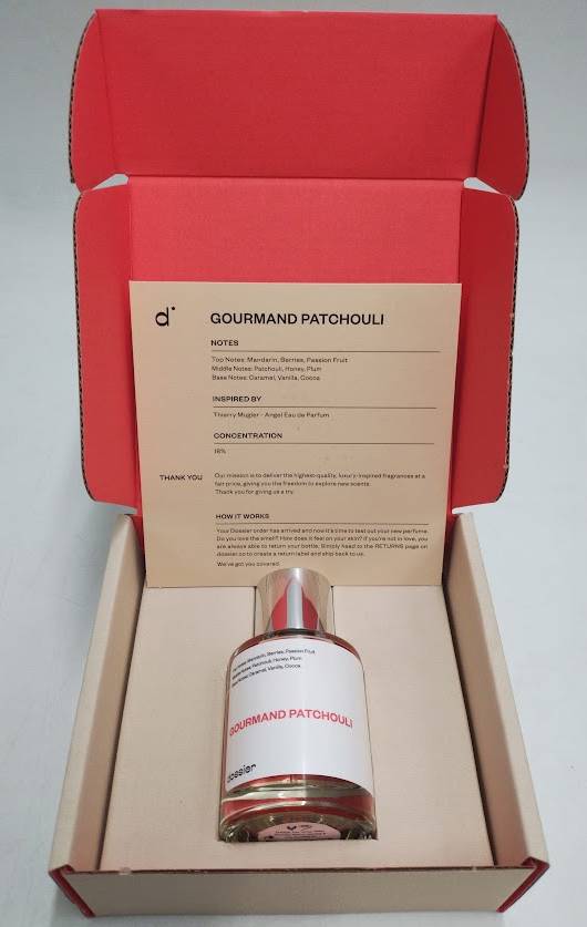 Dossier Gourmand Patchouli Eau de Parfum, Inspired by Mugler's Angel