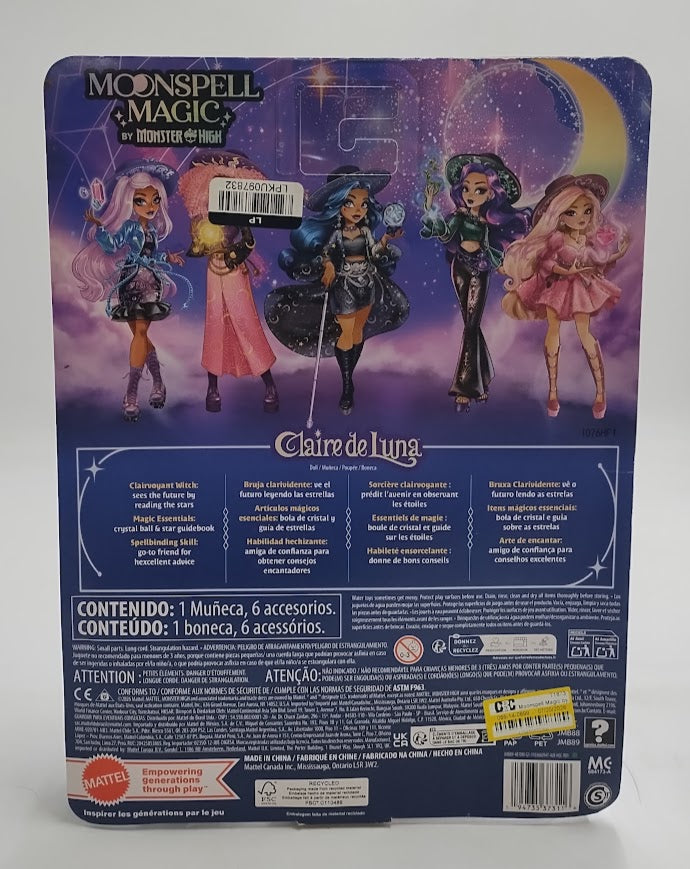 Moonspell Magic by Monster High Claire de Luna Doll SEE DETAILS
