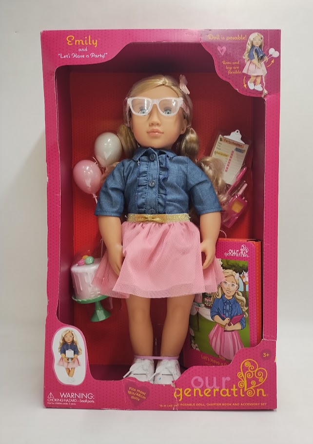 Our Generation Emily Posable 18" Party Planner Doll & Storybook SEE DETAILS