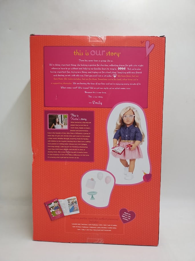 Our Generation Emily Posable 18" Party Planner Doll & Storybook SEE DETAILS