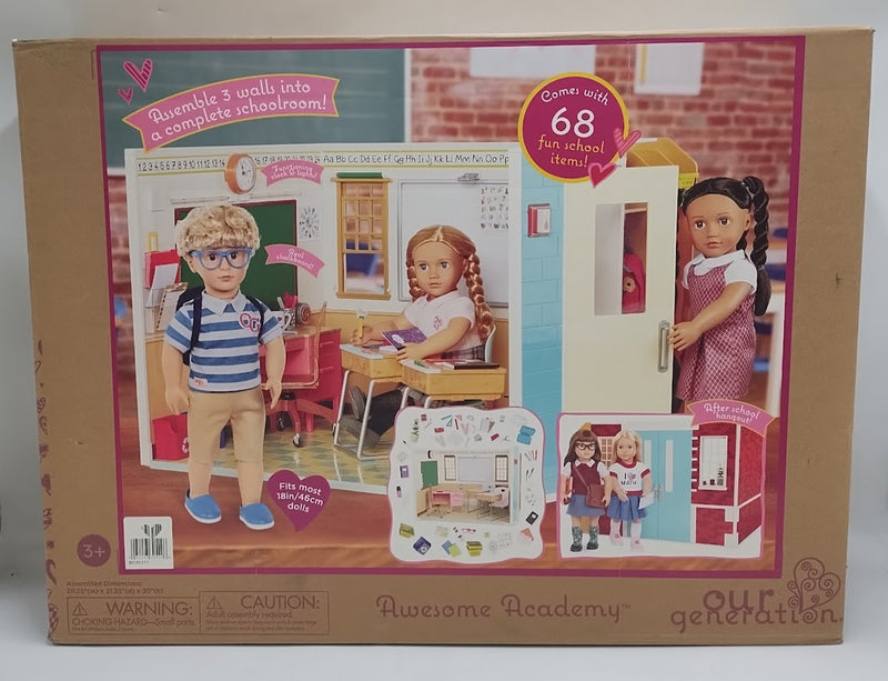 Our Generation Awesome Academy School Room for 18 in Dolls SEE DETAILS (LOCAL PICKUP ONLY)