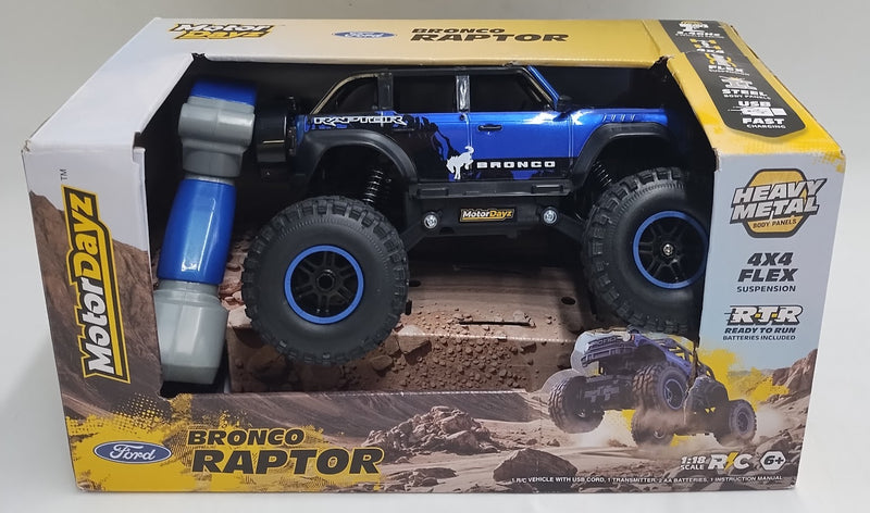 Motor Dayz RC 4x4 Heavy Metal Ford Bronco - 1:18 Scale Blue SEE DETAILS