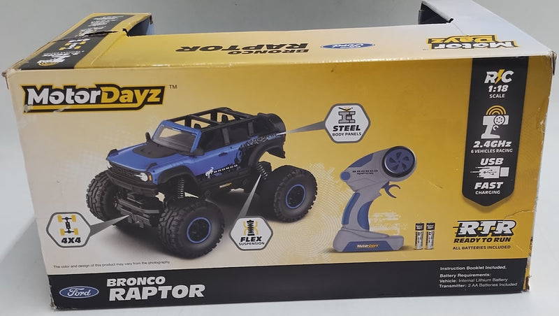 Motor Dayz RC 4x4 Heavy Metal Ford Bronco - 1:18 Scale Blue SEE DETAILS