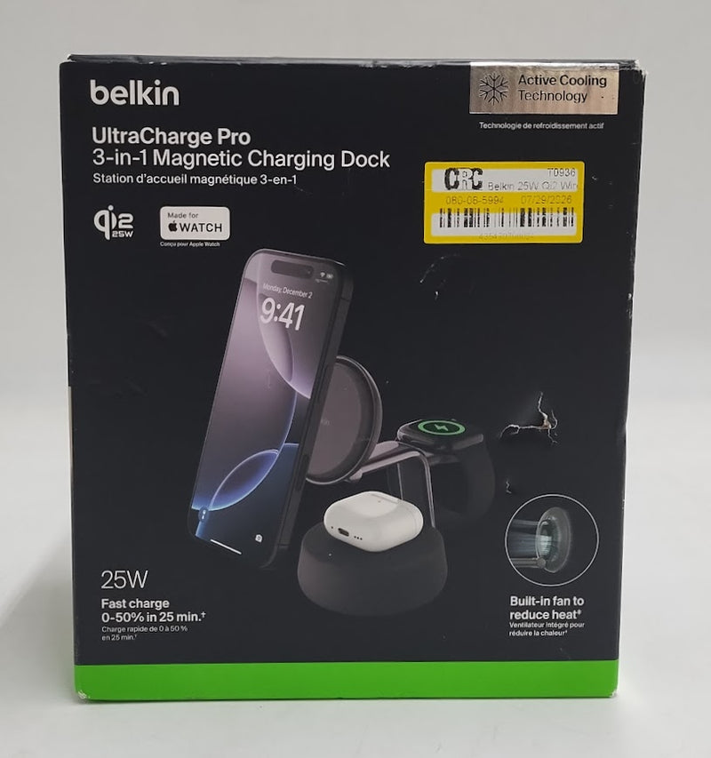 Belkin 25W Qi2 Wireless 3-in-1 Stand - Charcoal Gray SEE DETAILS