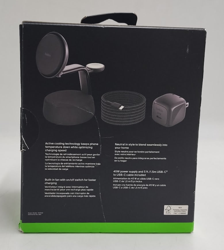 Belkin 25W Qi2 Wireless 3-in-1 Stand - Charcoal Gray SEE DETAILS