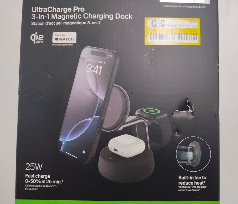 Belkin 25W Qi2 Wireless 3-in-1 Stand - Charcoal Gray SEE DETAILS