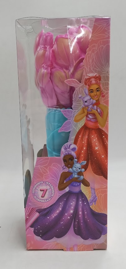 Barbie Petal Pop Scented Doll w/ Pink Tulip Dress Reveal Accessories SEE DETAILS
