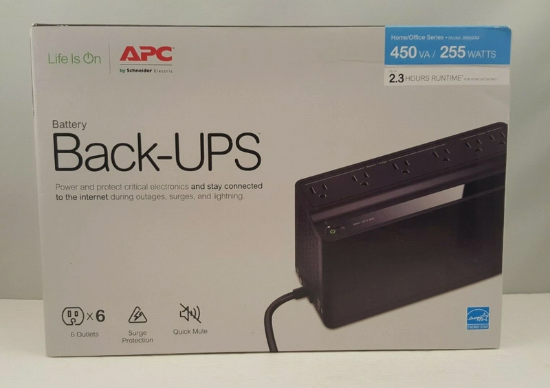 APC UPS 425VA/225W UPS Battery Backup For Router, Small Electronics, BE425M
