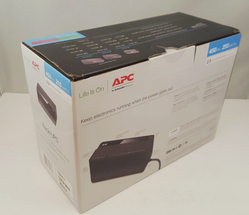 APC UPS 425VA/225W UPS Battery Backup For Router, Small Electronics, BE425M
