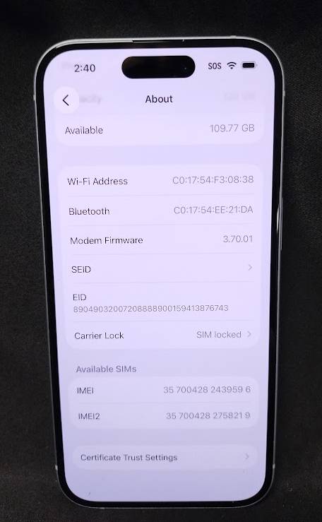 Apple iPhone 15 (128GB) - WHITE - RESELLER FLEX - SEE DETAILS