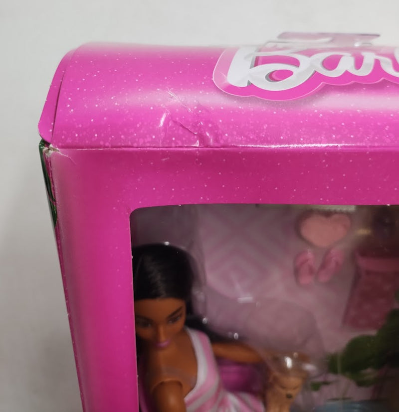 Barbie Mani-Pedi Spa Playset w/ Brunette 11" Doll, Puppy & 7 Acc SEE DETAILS