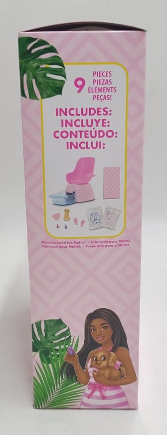 Barbie Mani-Pedi Spa Playset w/ Brunette 11" Doll, Puppy & 7 Acc SEE DETAILS
