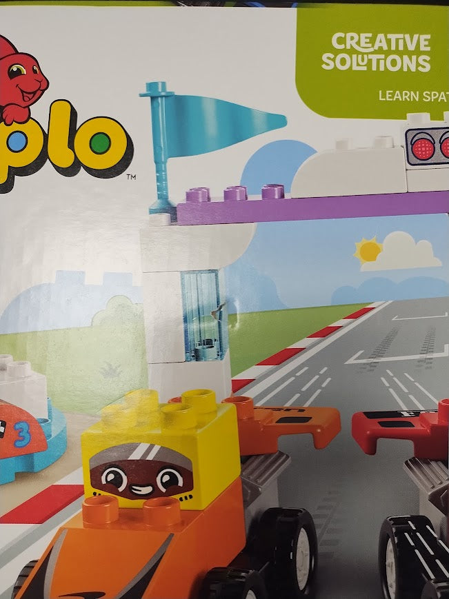 LOT OF 3!!! LEGO DUPLO Town F1 Team Race Cars & Drivers for Toddlers 10445