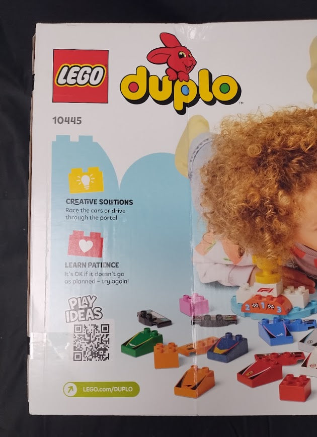LOT OF 3!!! LEGO DUPLO Town F1 Team Race Cars & Drivers for Toddlers 10445