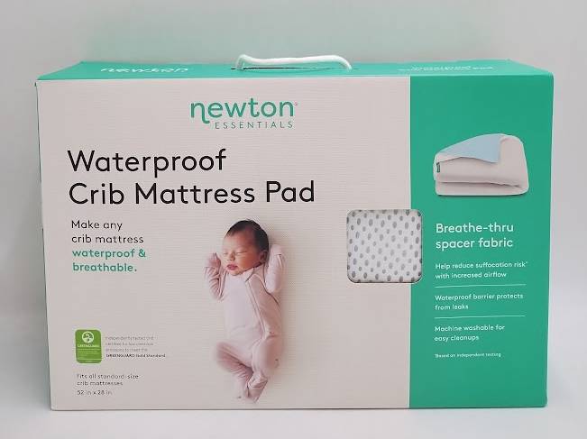 Newton Essential Waterproof Crib Mattress Pad - White