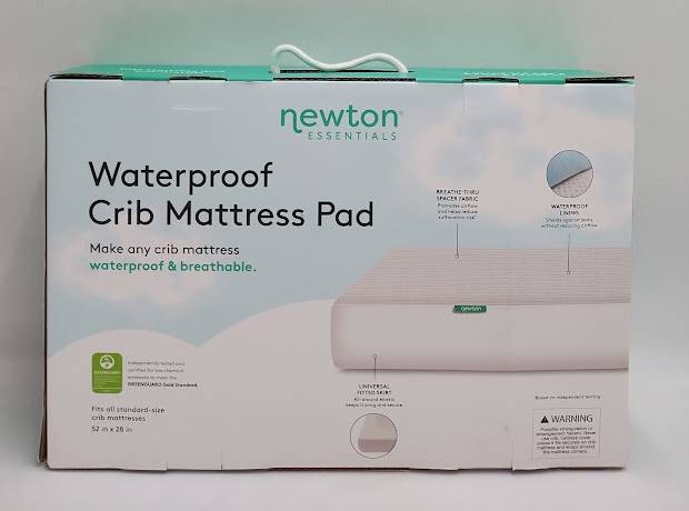 Newton Essential Waterproof Crib Mattress Pad - White