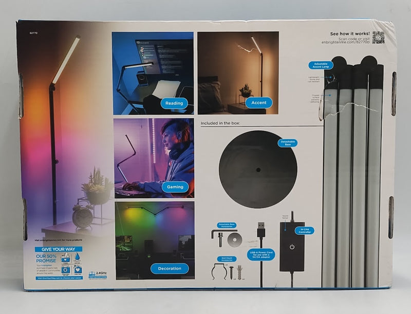 Enbrighten Vibe Wi-Fi Spectrum RGBWIC Adjustable Accent Lamp SEE DETAILS