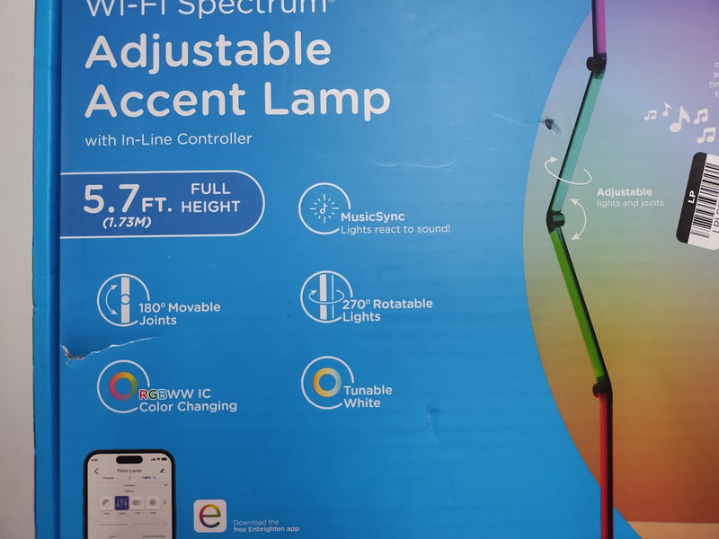 Enbrighten Vibe Wi-Fi Spectrum RGBWIC Adjustable Accent Lamp SEE DETAILS