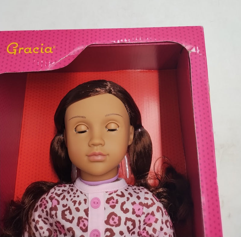 Our Generation Gracia 18" Doll in Pink Leopard-Print Pajama SEE DETAILS (LOCAL PICKUP ONLY)