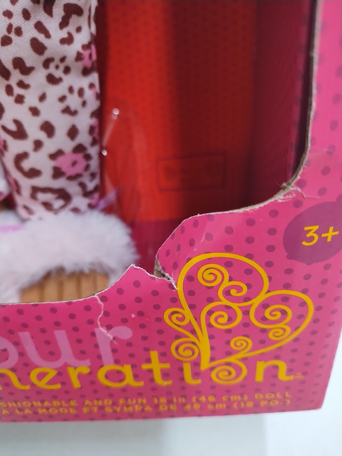 Our Generation Gracia 18" Doll in Pink Leopard-Print Pajama SEE DETAILS (LOCAL PICKUP ONLY)