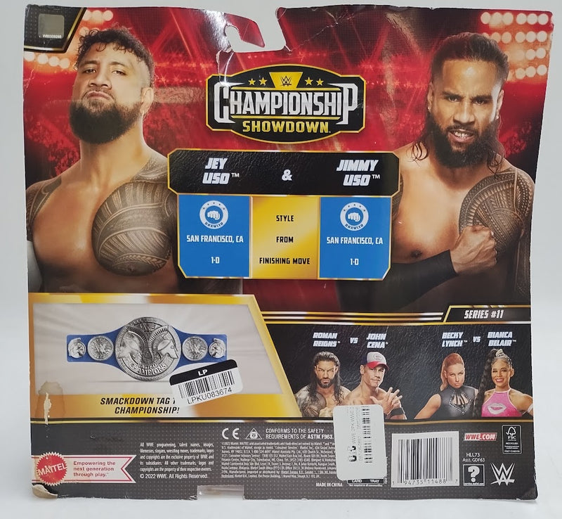 WWE Jimmy and Jey Uso Championship Showdown Figure 2pk SEE DETAILS