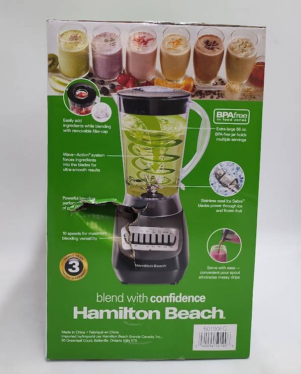 Hamilton Beach Smoothie Blender 56oz 10 Speed Black 50190J SEE DETAILS