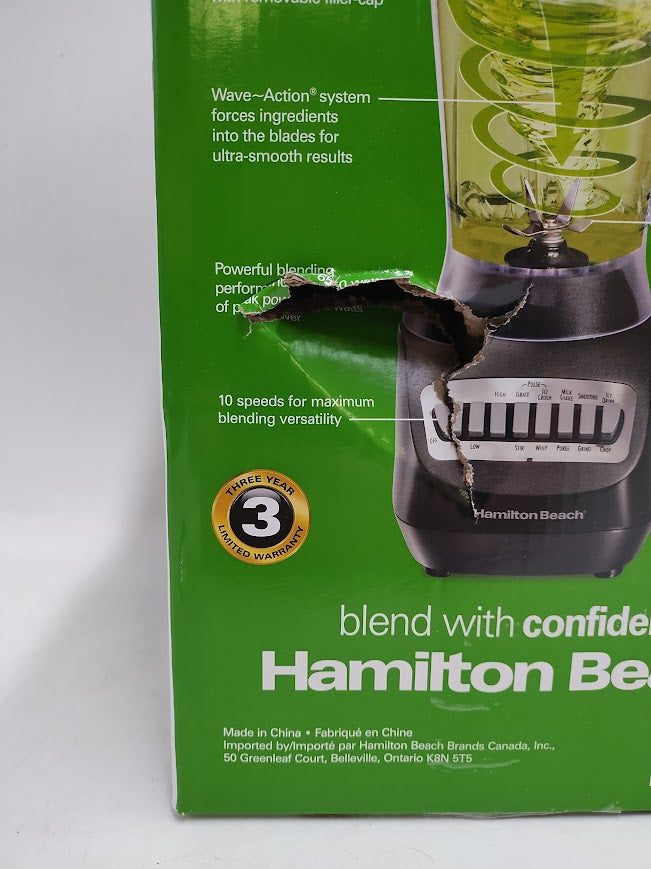Hamilton Beach Smoothie Blender 56oz 10 Speed Black 50190J SEE DETAILS