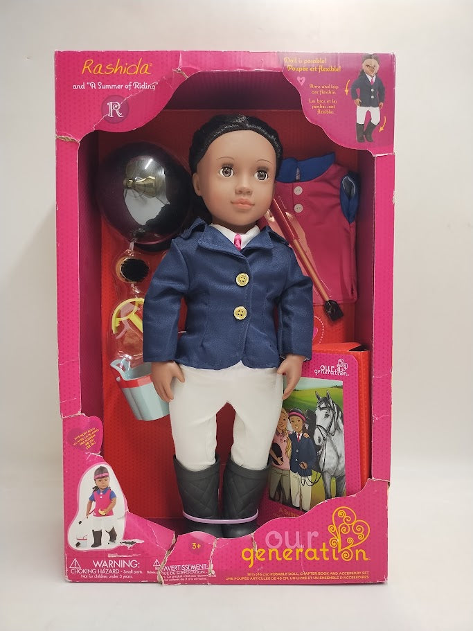 Our Generation Rashida with Book & Outfit Posable Horseback Riding Doll SEE DETAILS
