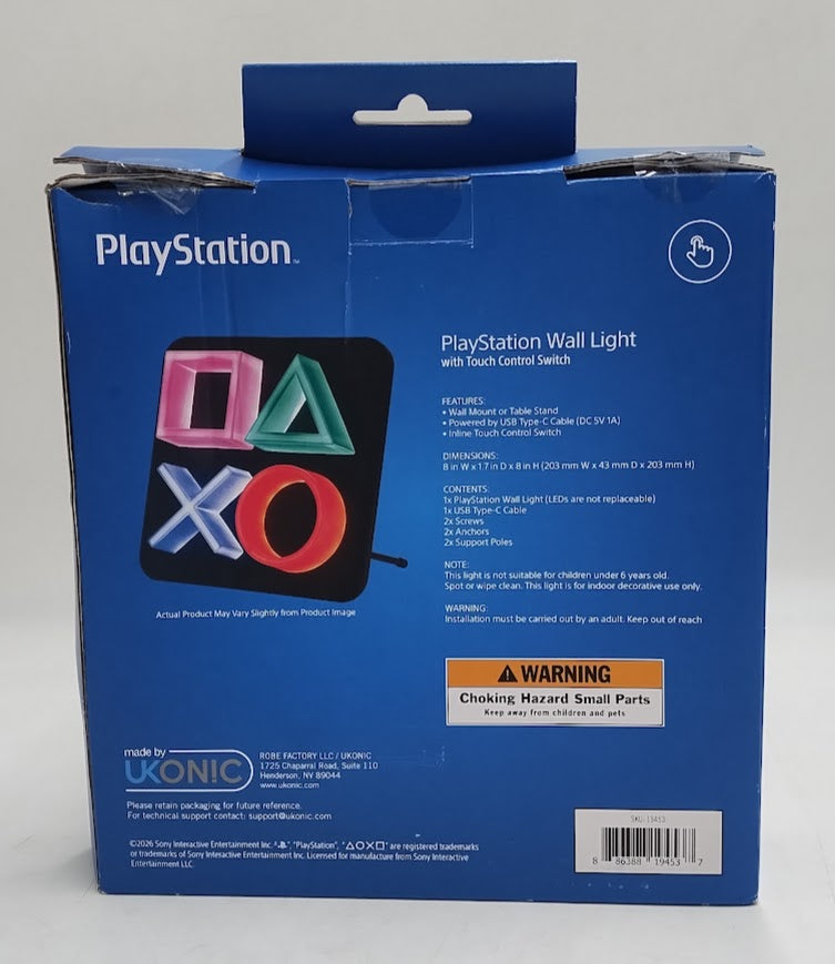 Playstation Icon Wall Desk LED Light SEE DETAILS