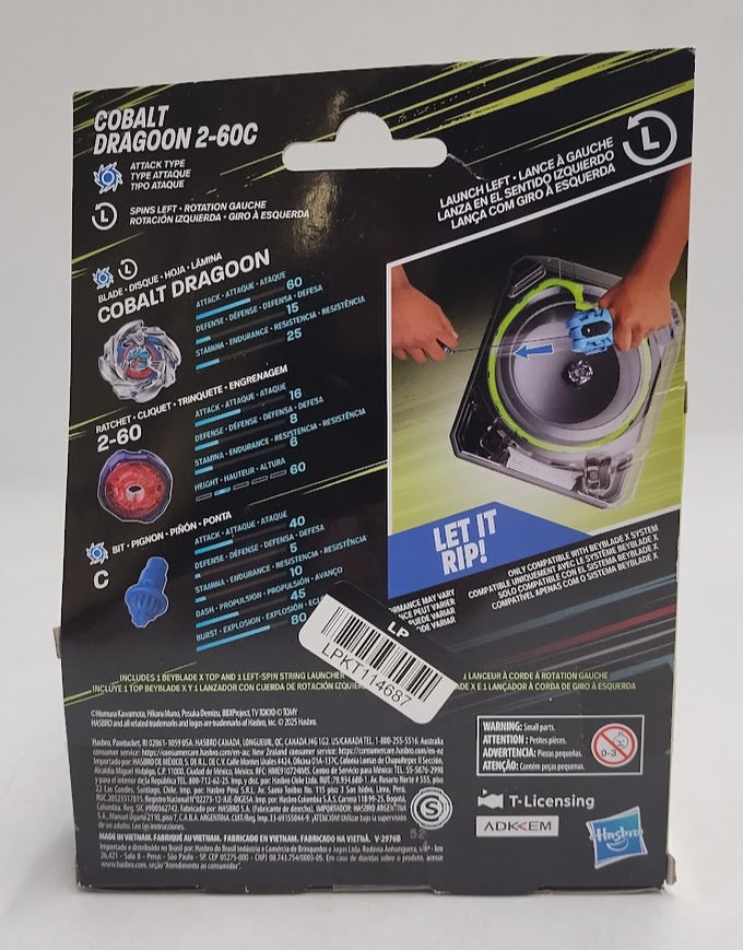 Beyblade X Cobalt Dragoon 2-60C Launcher Set SEE DETAILS